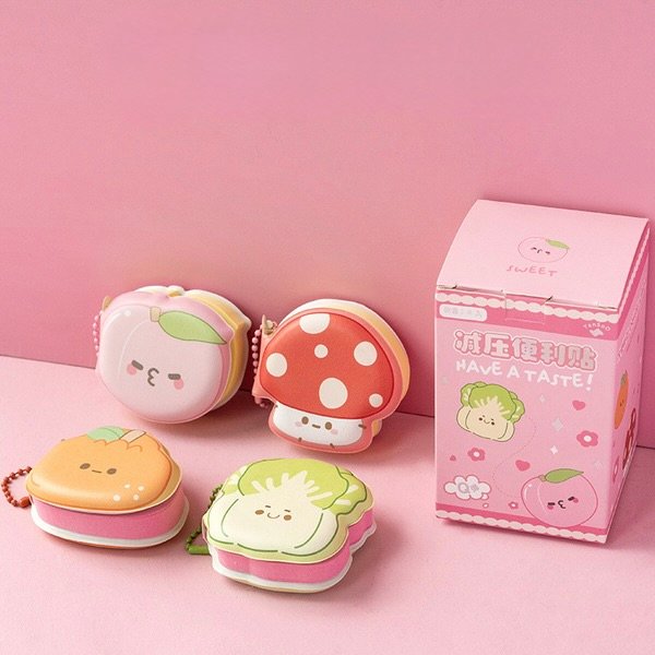 Doudou Sticky Notebook | Pink Veggies